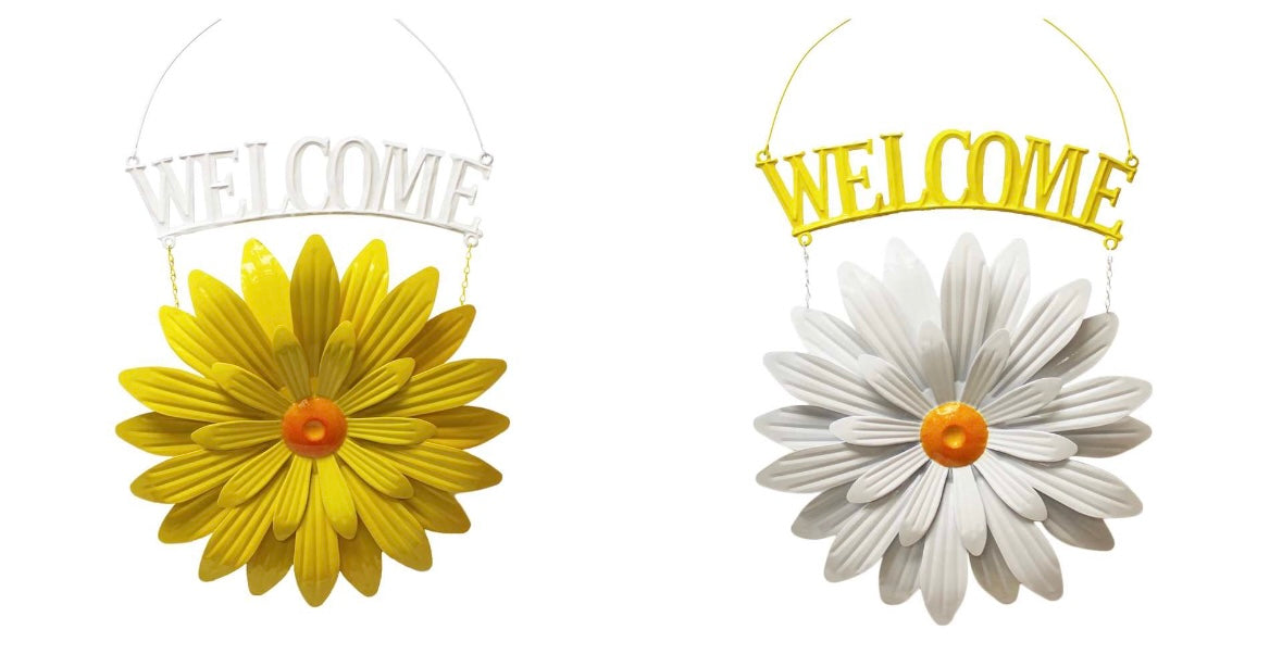 “Welcome”Flower Wall Decor