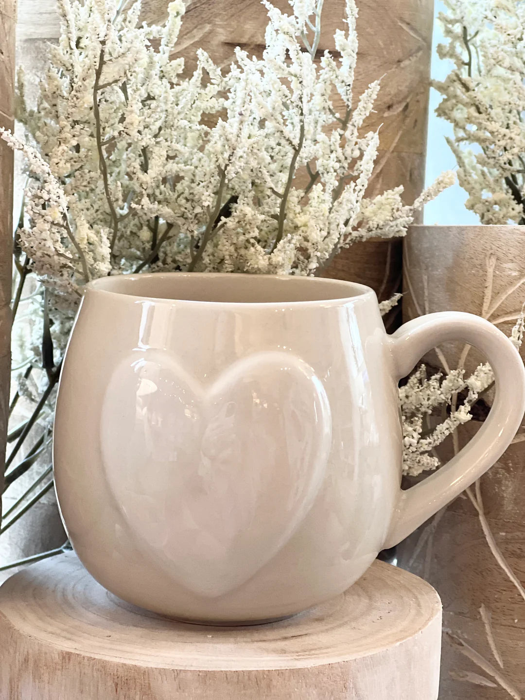 Big Heart Mug - Cream & White