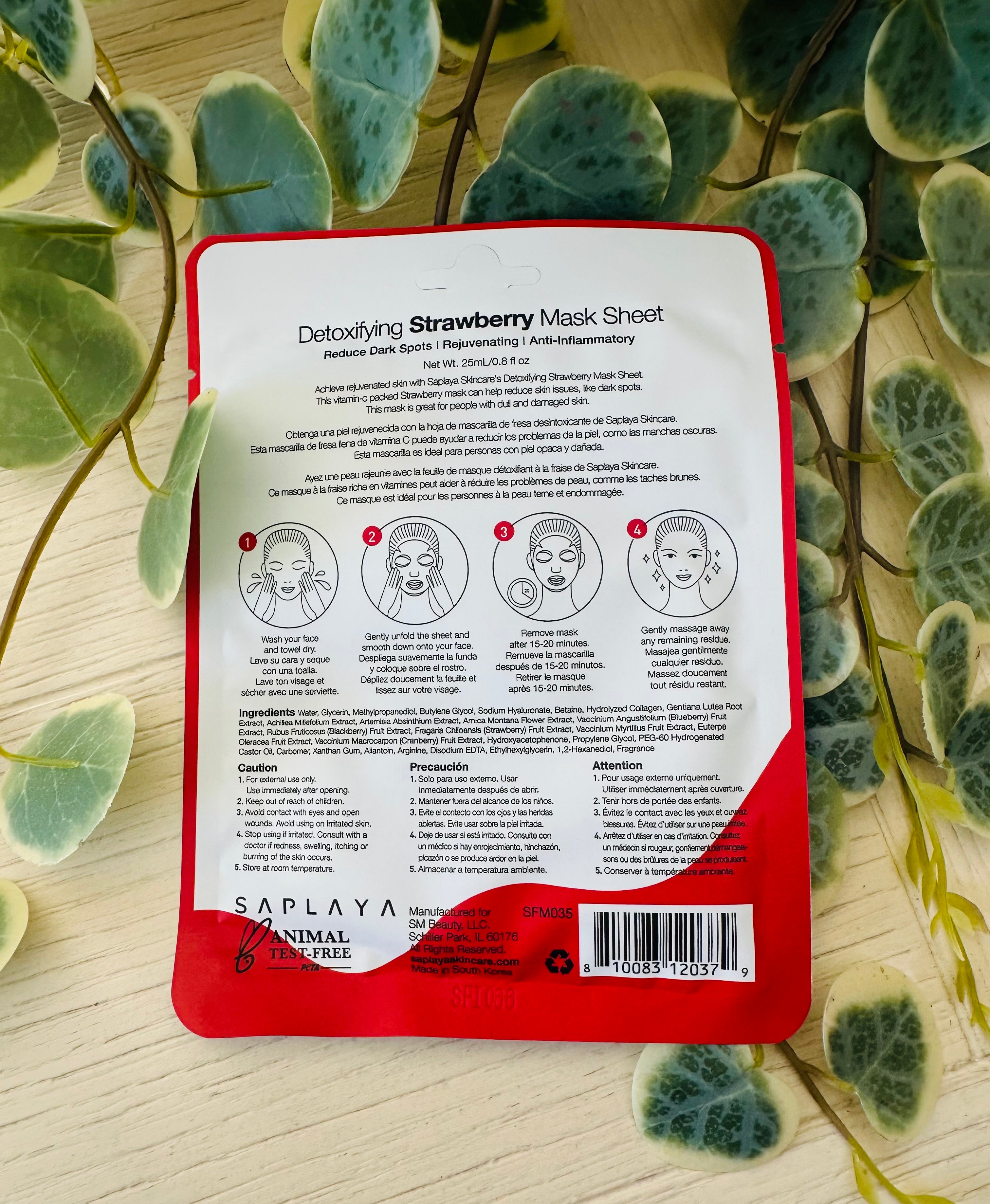 Detoxifying Strawberry Facial Sheet Mask