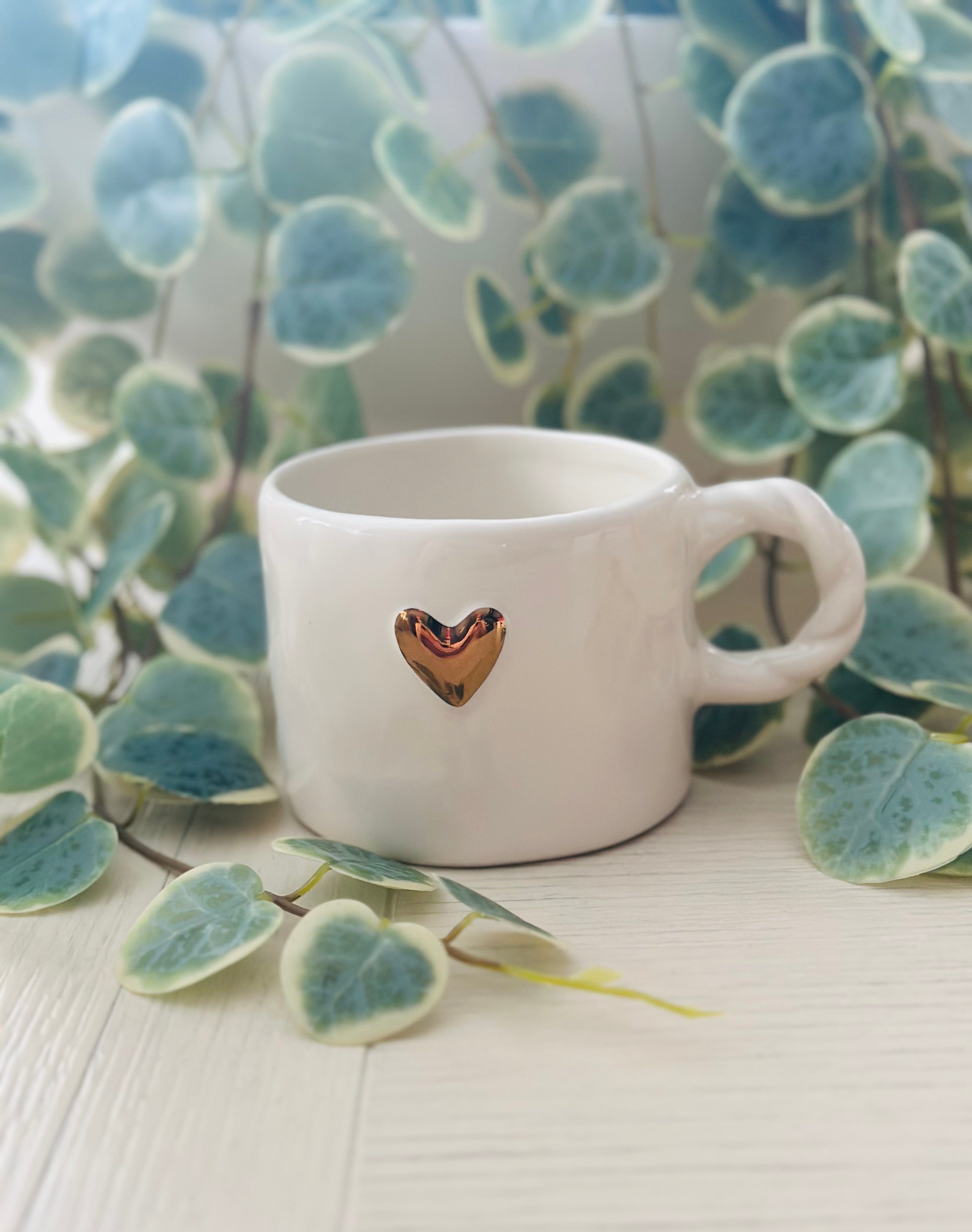 Gold Heart Mug