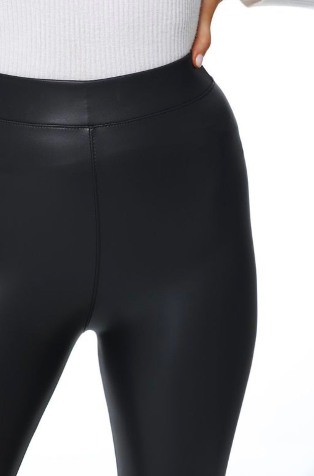 Faux Leather Leggings - Black