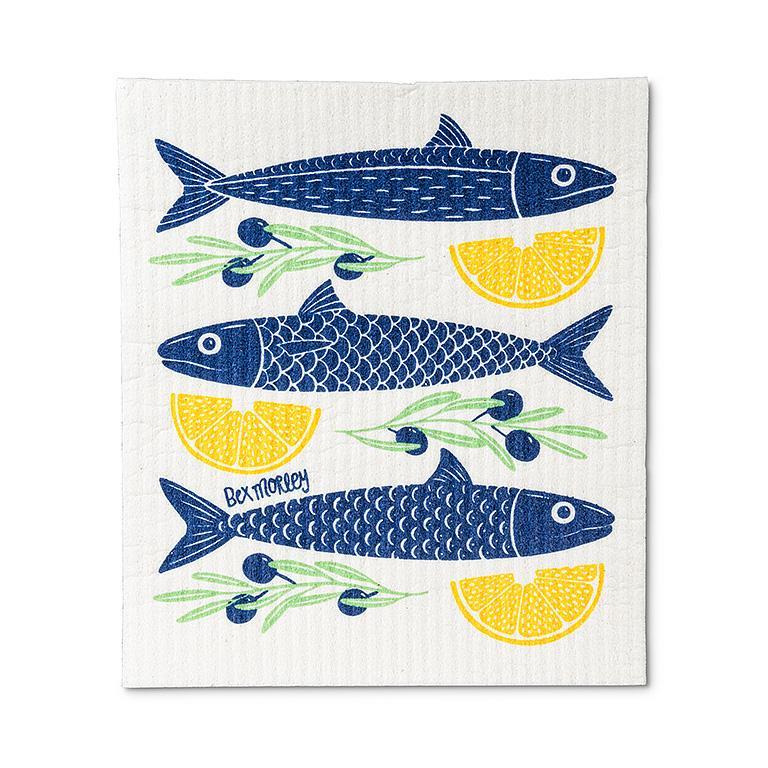 Fish & Lemons Dish Cloths Set/2