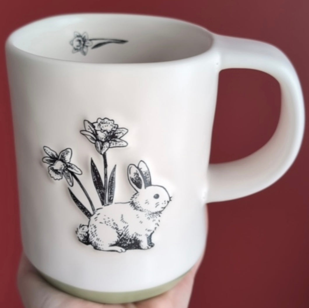 Bunny Art Sketched Mug (Rae Dunn)