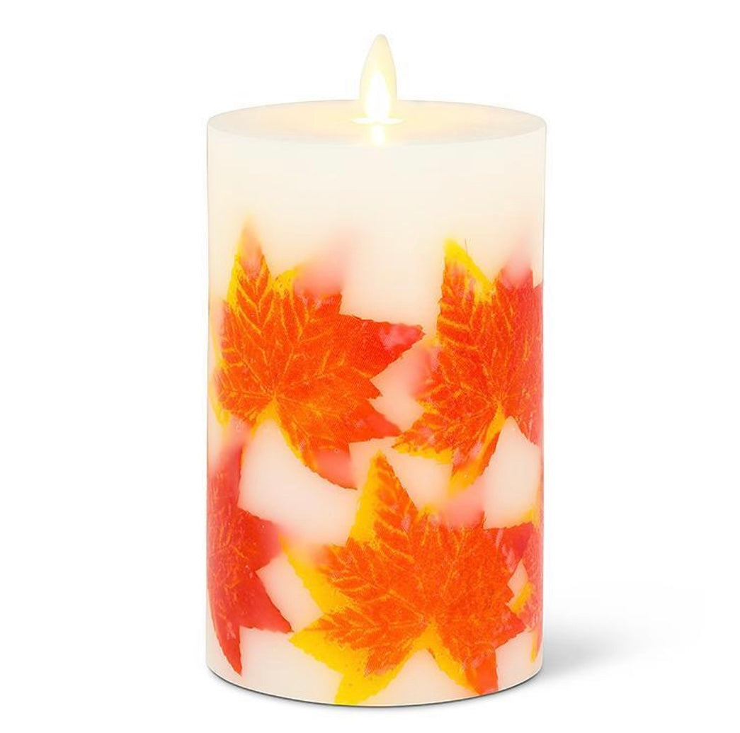 Reallite Medium Maple Leaf Candle