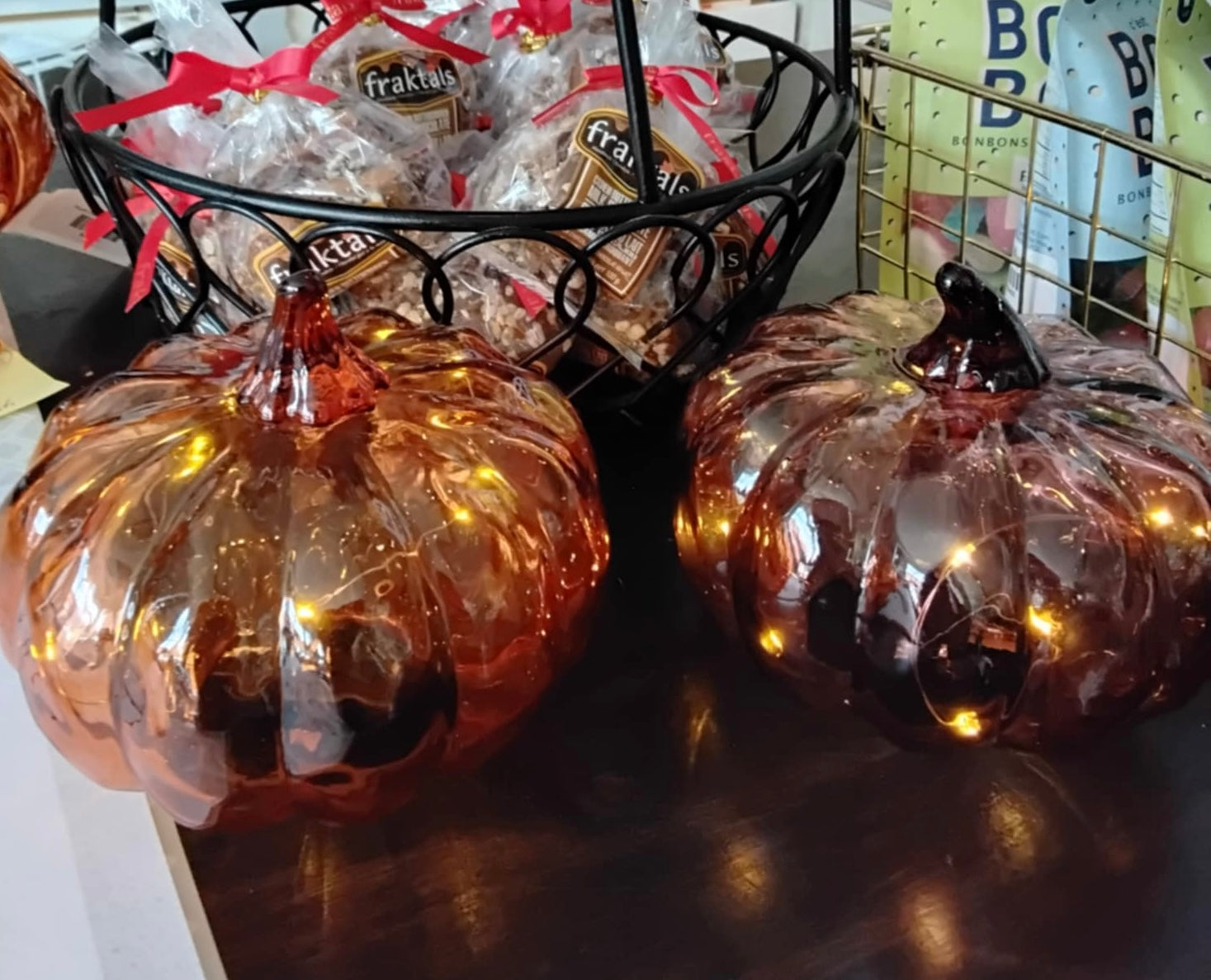 LED Glass Pumpkin (Assorted Colors)