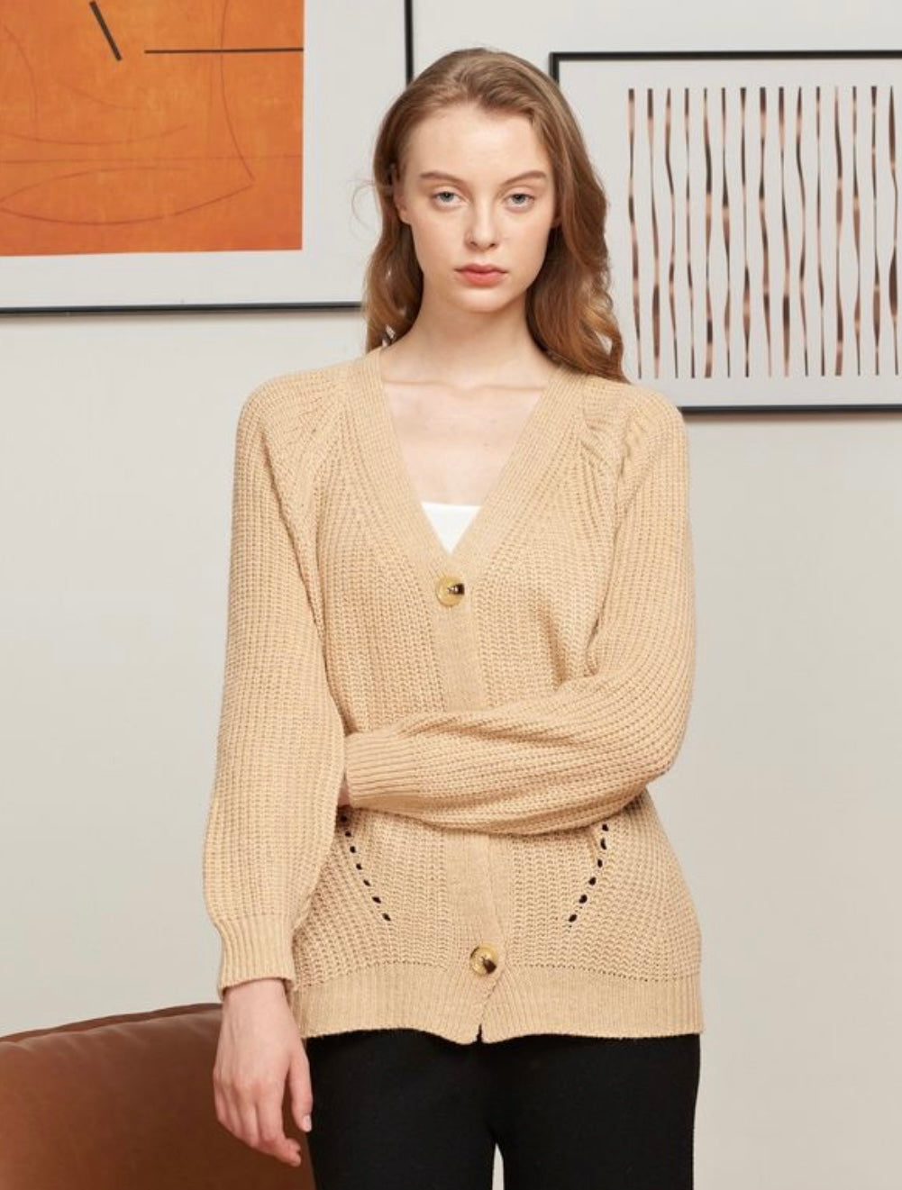 Amelia Beige Cardigan - One Size