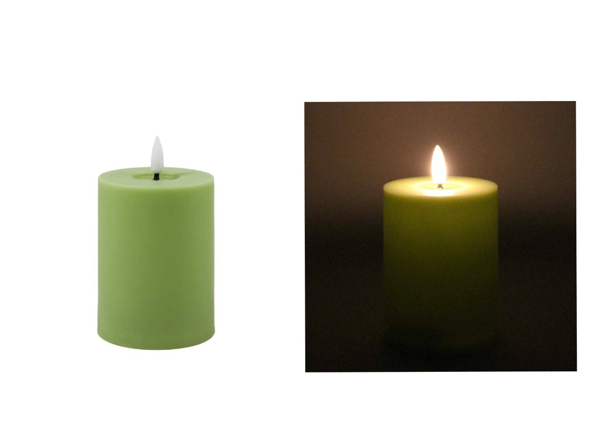 LED Green Candle