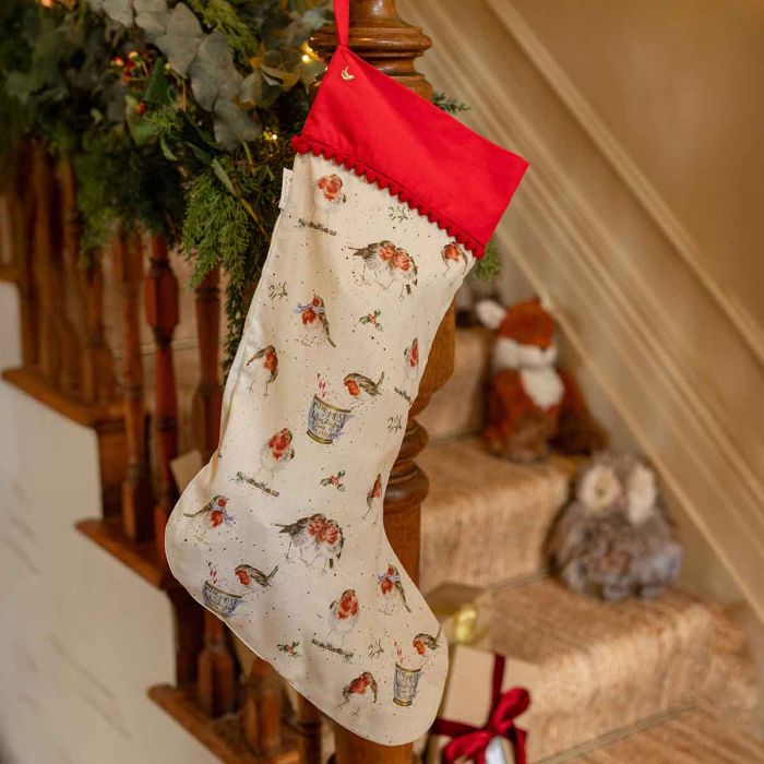 Seasons Tweeting Robin Christmas Stocking