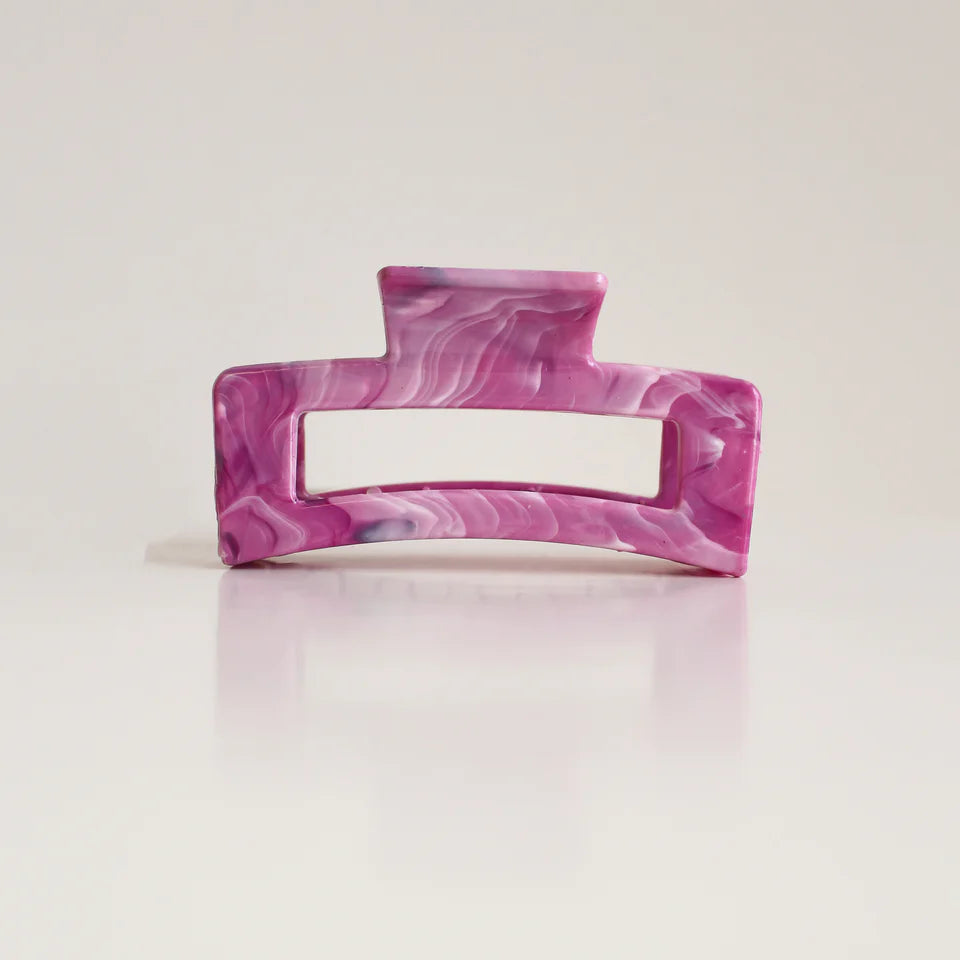 Open Shape Hair Clip - Pink