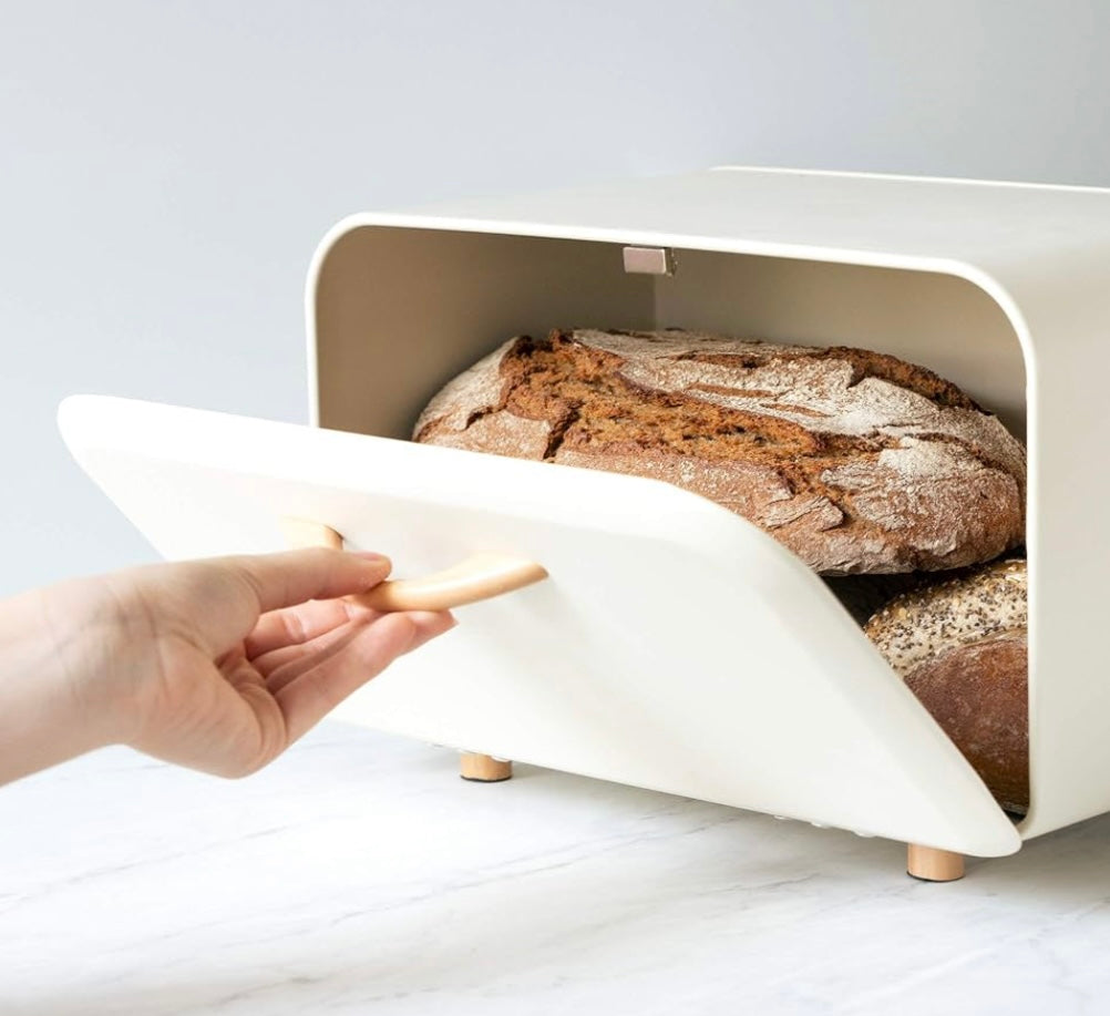 Cream Bread Box
