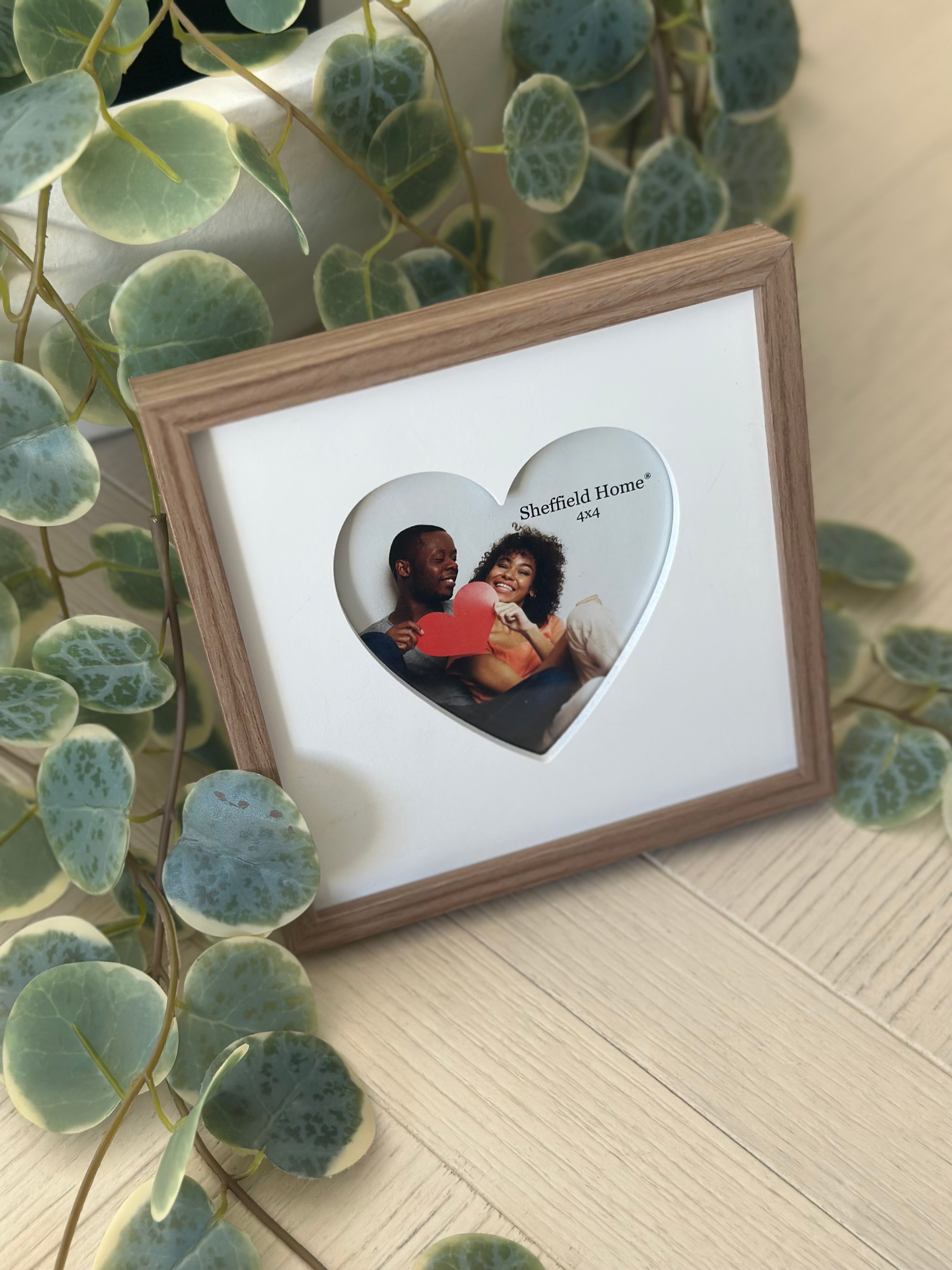 White Heart Picture Frame