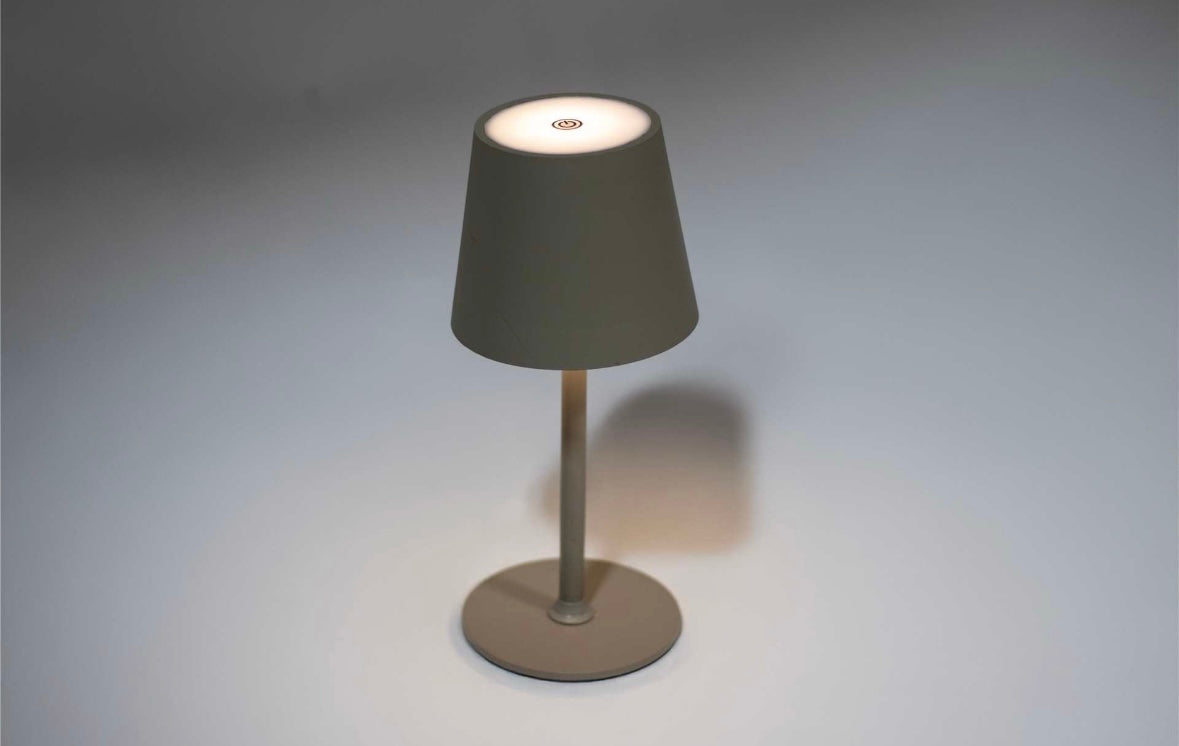 Grey USB Charging Table Lamp