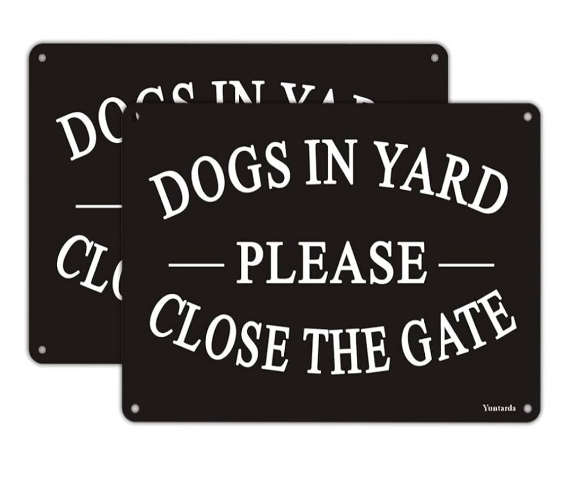Dogs In Yard Sign