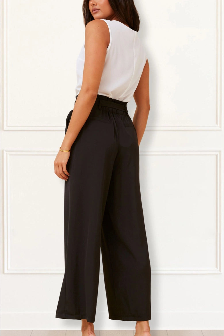 Alba Black Paperbag Pants