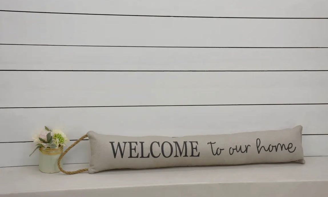 “Welcome To Our Home” Long Pillow Decor
