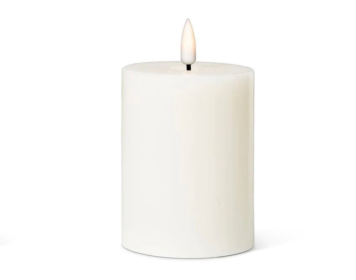 Sand LED Pillar Candle - 3x6” H