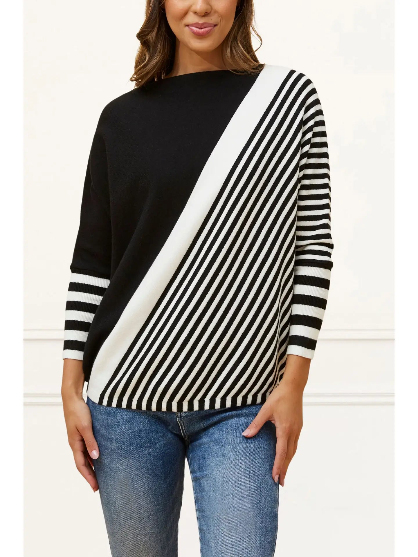 Valery Relaxed Knit Sweater - Black