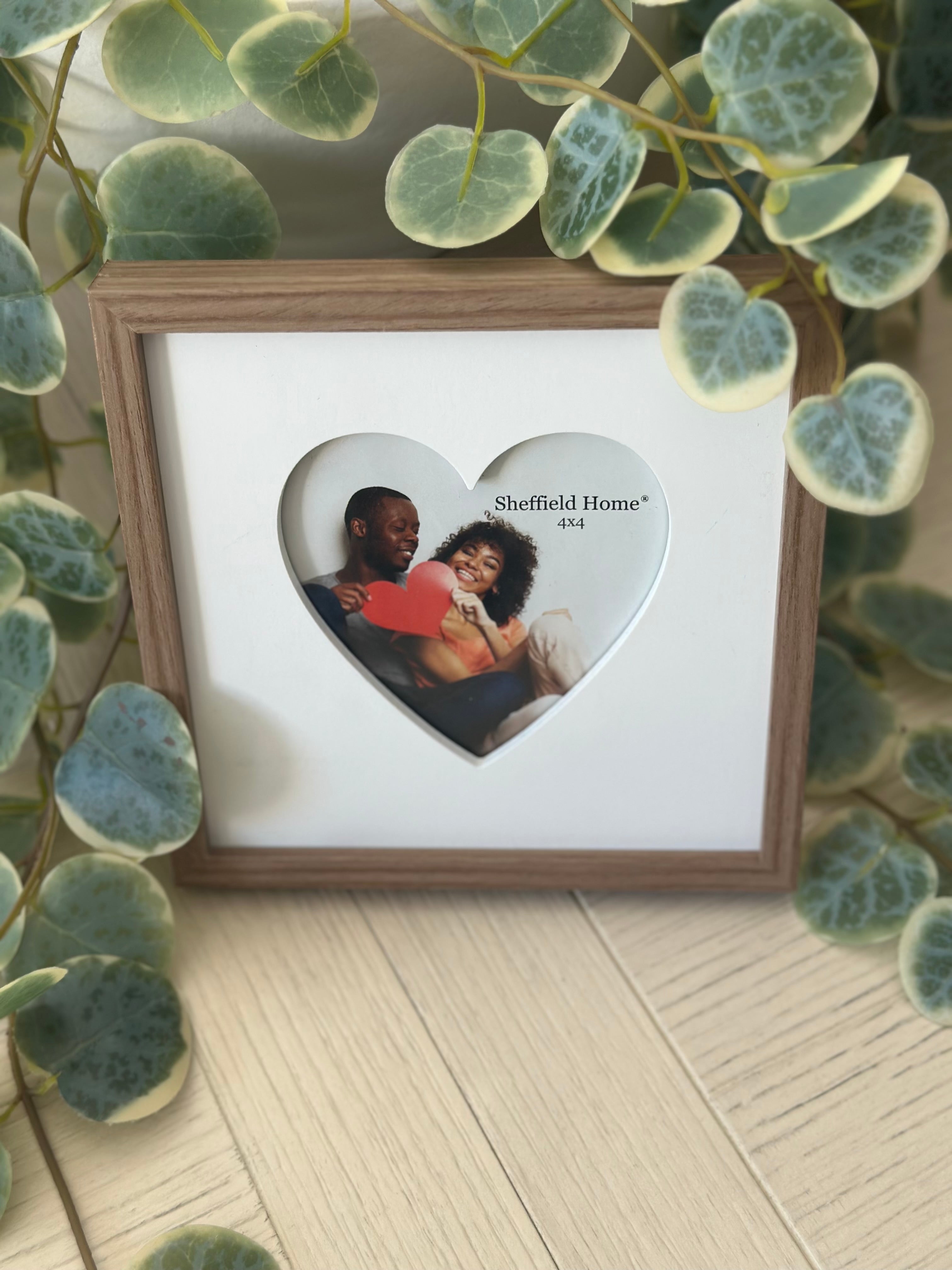 White Heart Picture Frame