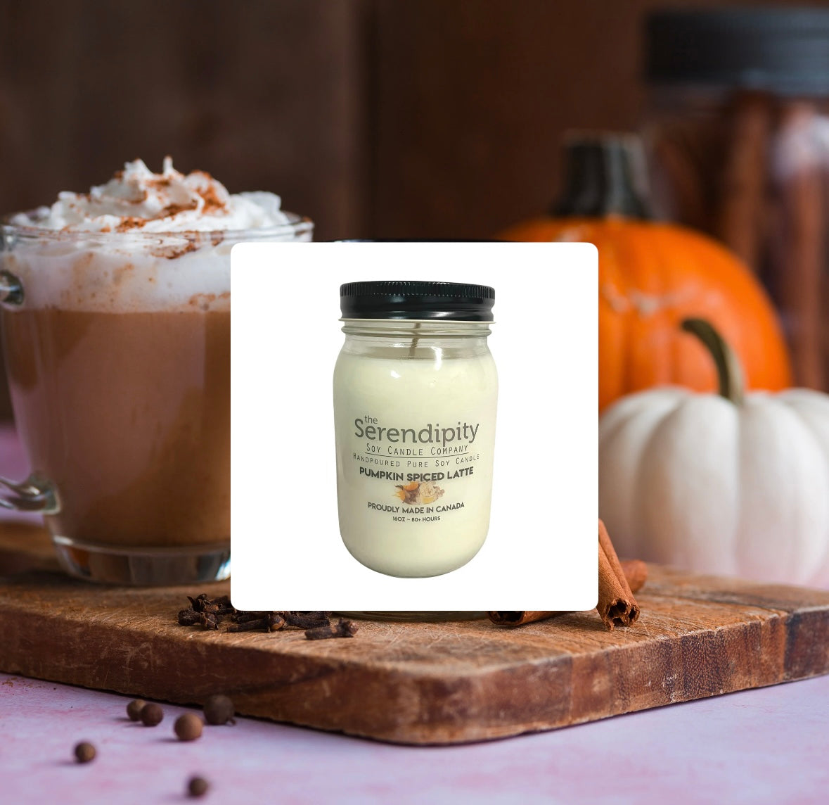 Pumpkin Spice Latte 16oz Jar Candle