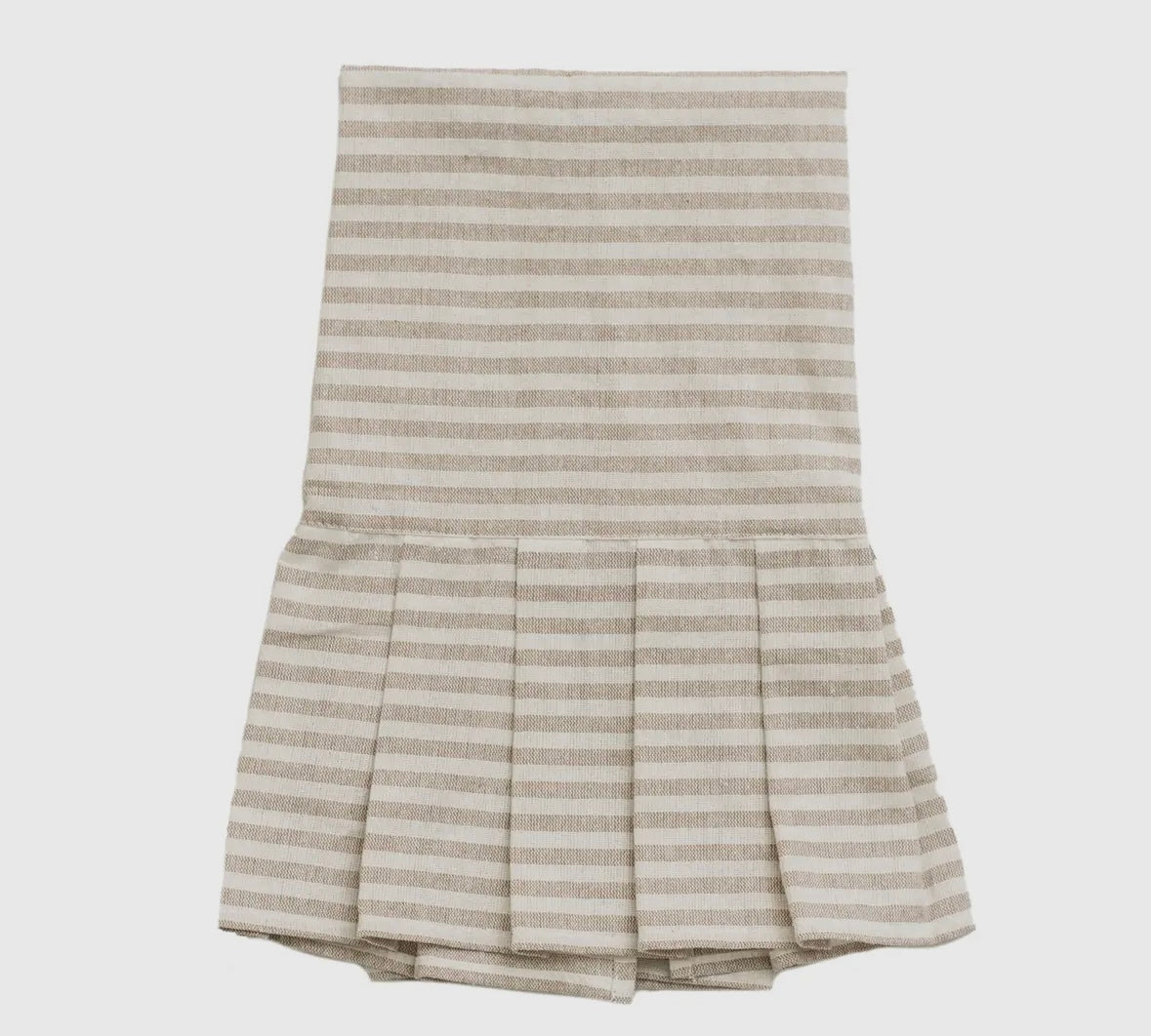 Striped Ruffle Hand Towel Tan