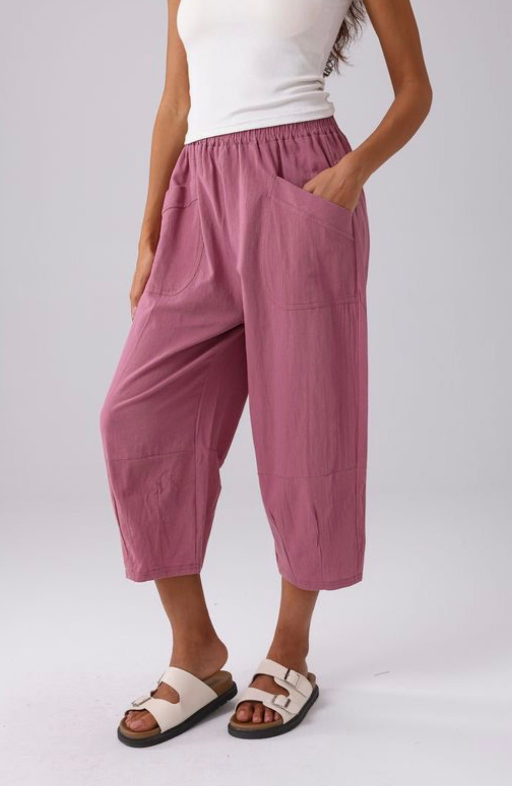Mauve Cropped Pant One Size