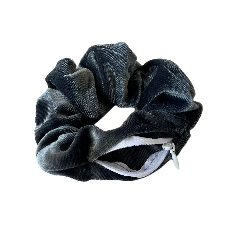 Velvet Zipper Scrunchie