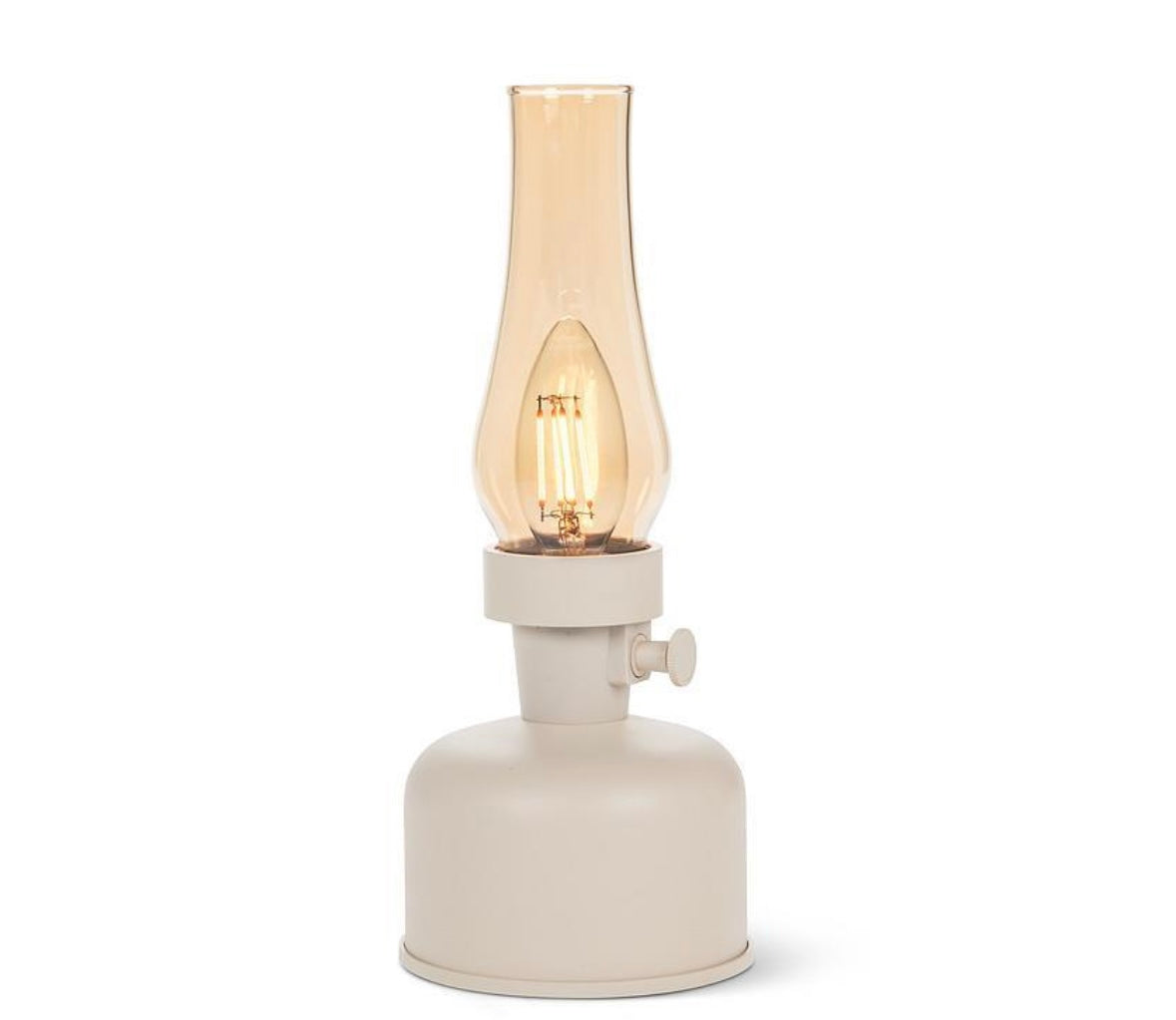 Ivory Lantern LED Lamp with Chimney