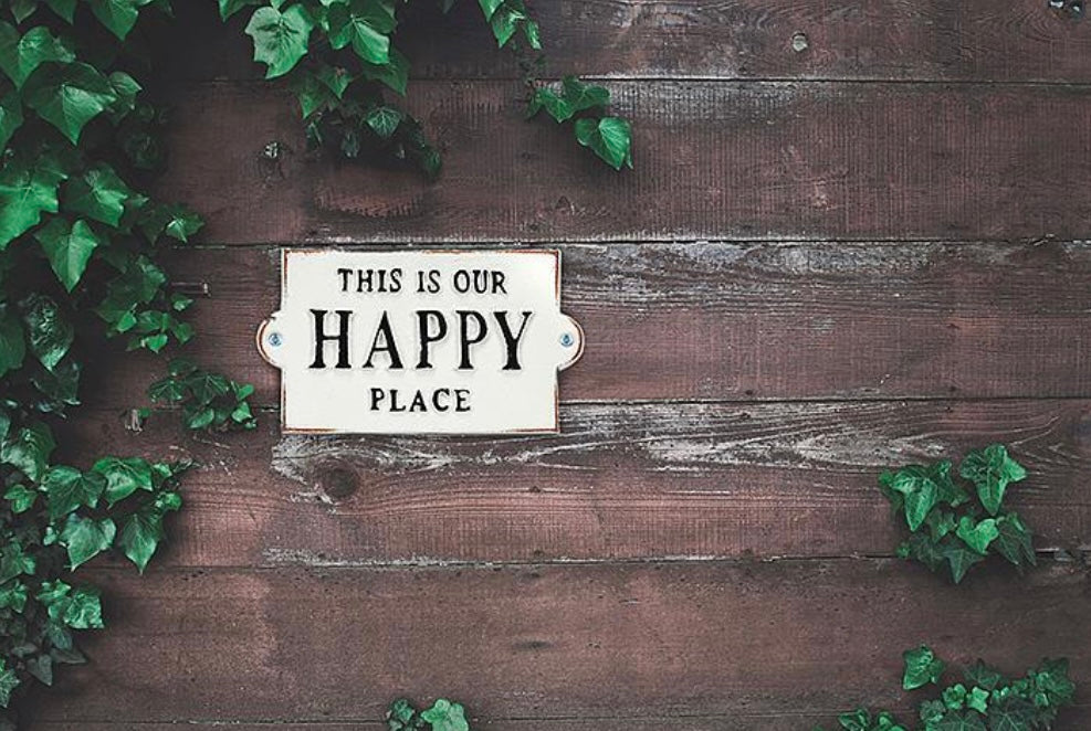 "This Is Our Happy Place" Sign (Iron)
