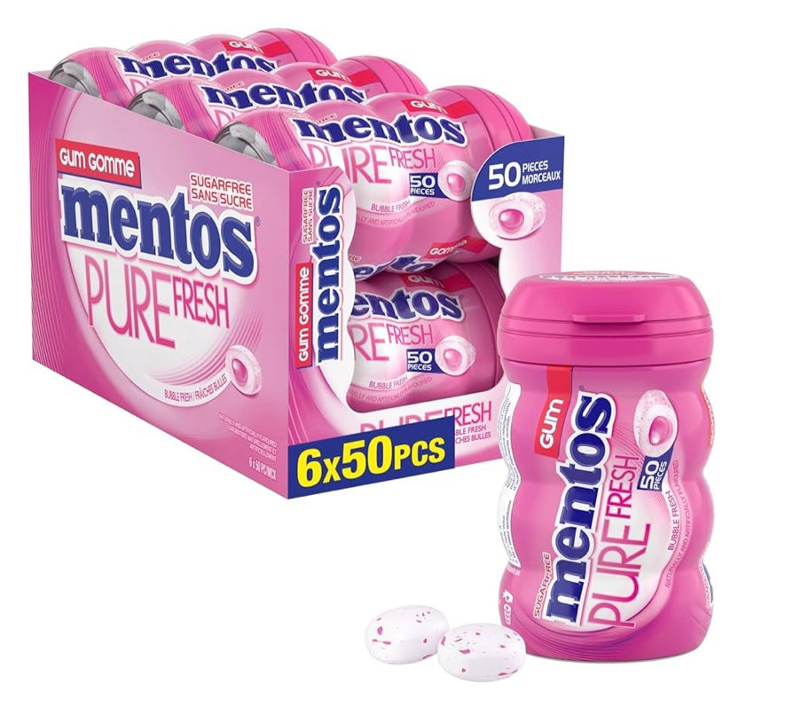 Mentos Gum Bubble Gum Fresh (Pink)