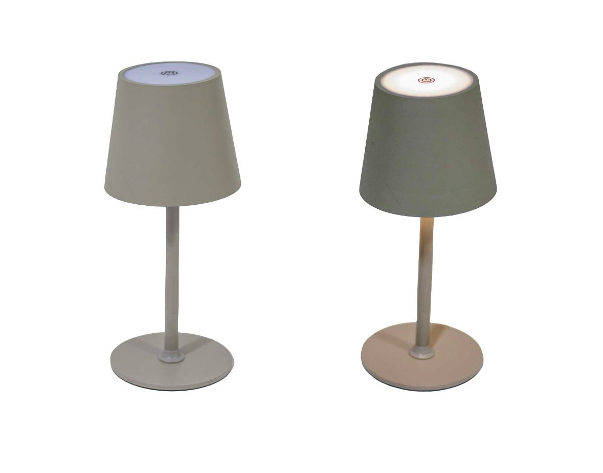 Grey USB Charging Table Lamp