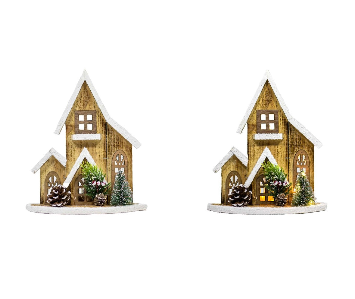 LED Natural Wood House Decor