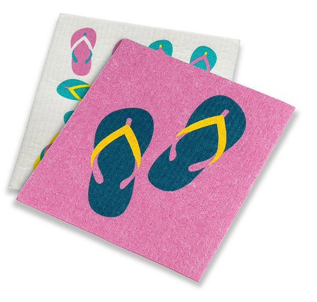 Flip Flops Dishcloths Set/2