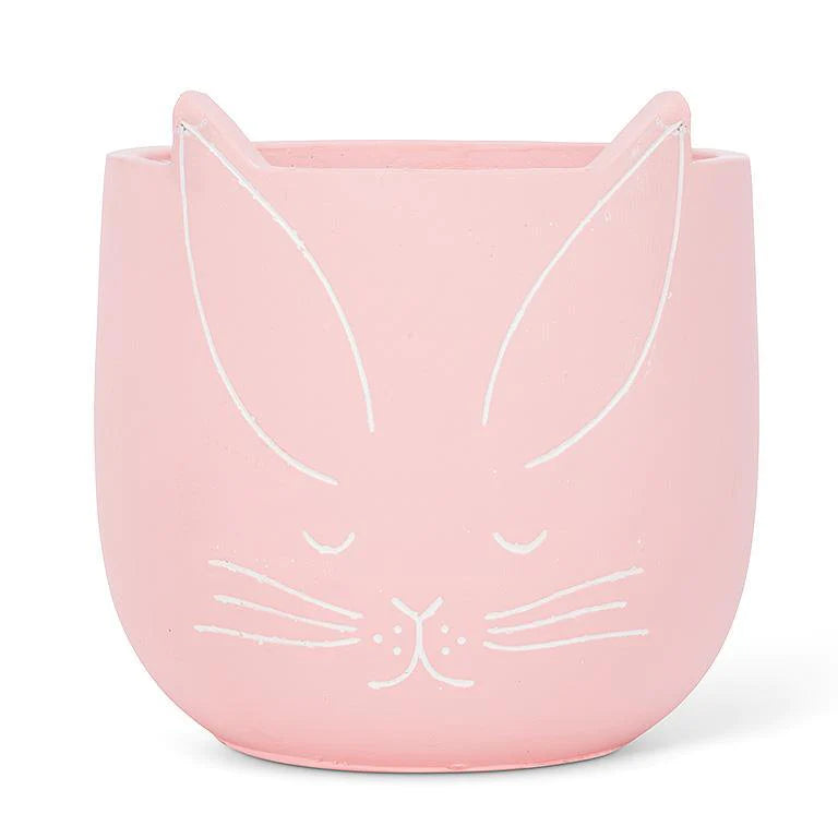 Large Pink Bunny Planter Pot - 7”