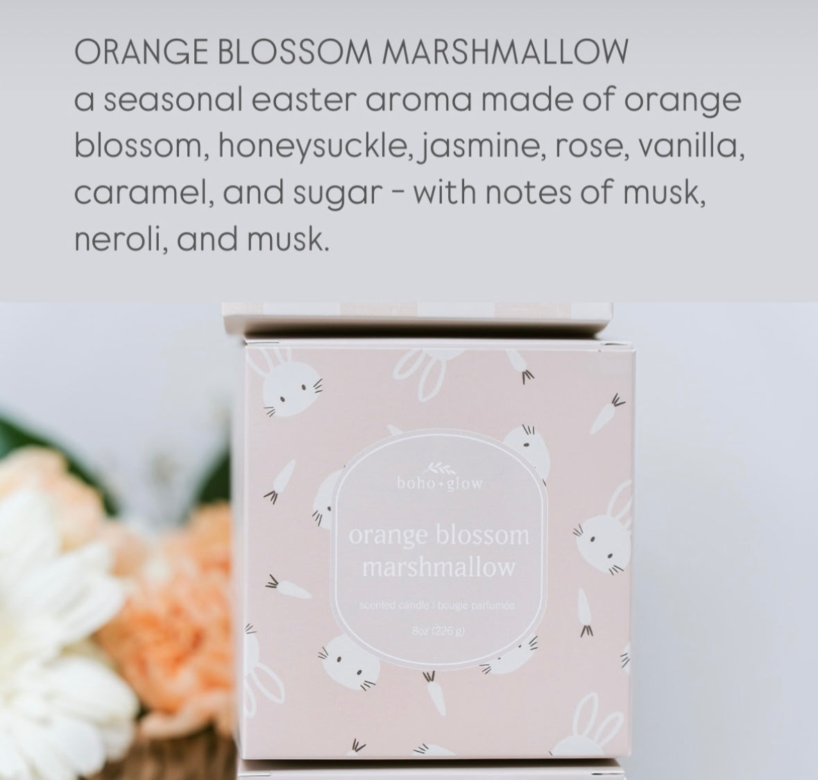Easter Candle Orange Blossom Marshmallow