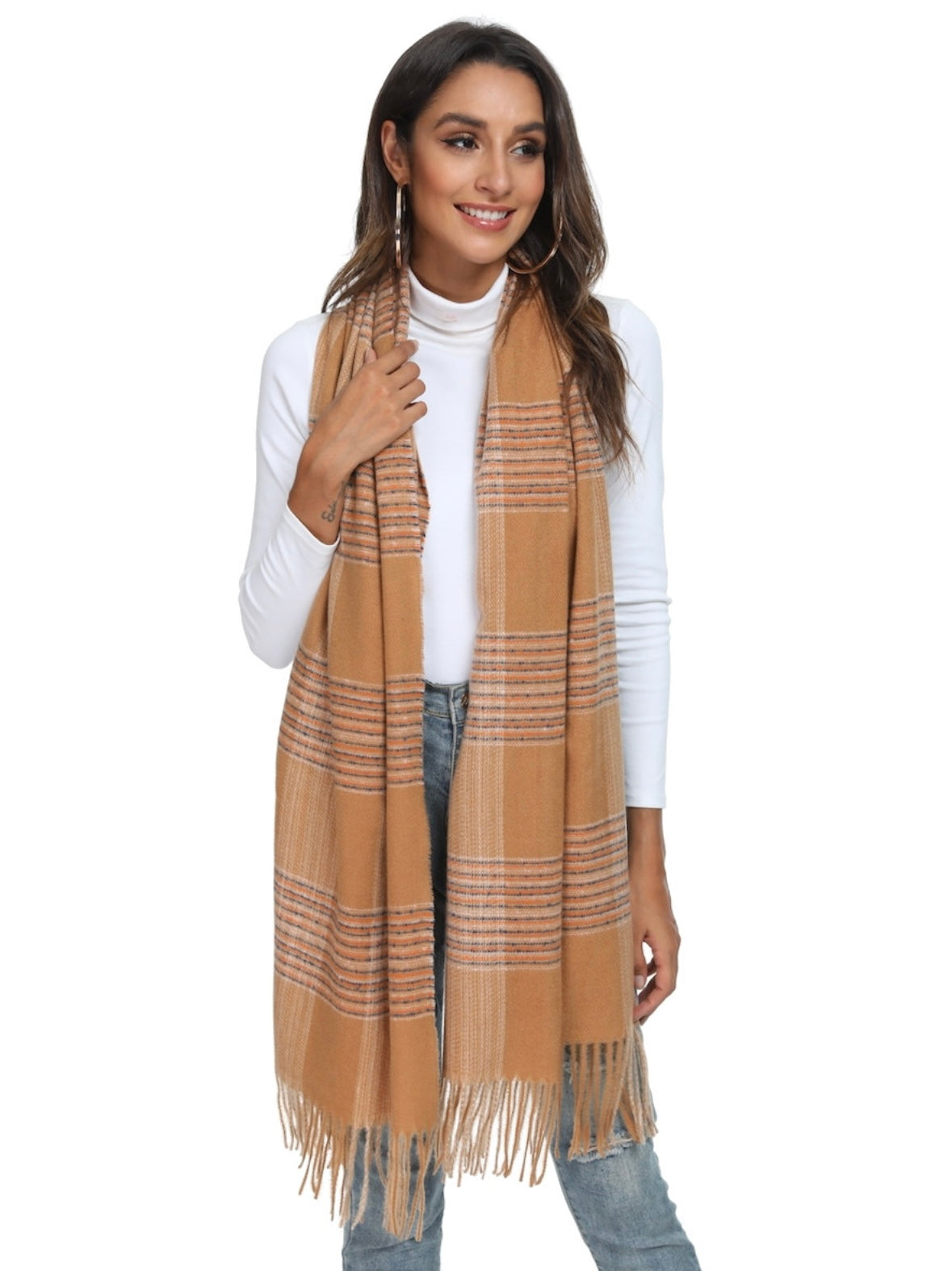 Caramel Plaid Scarf