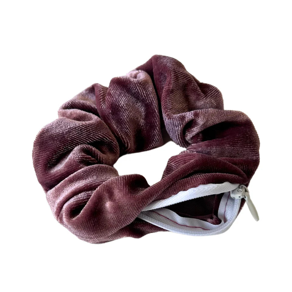 Velvet Zipper Scrunchie