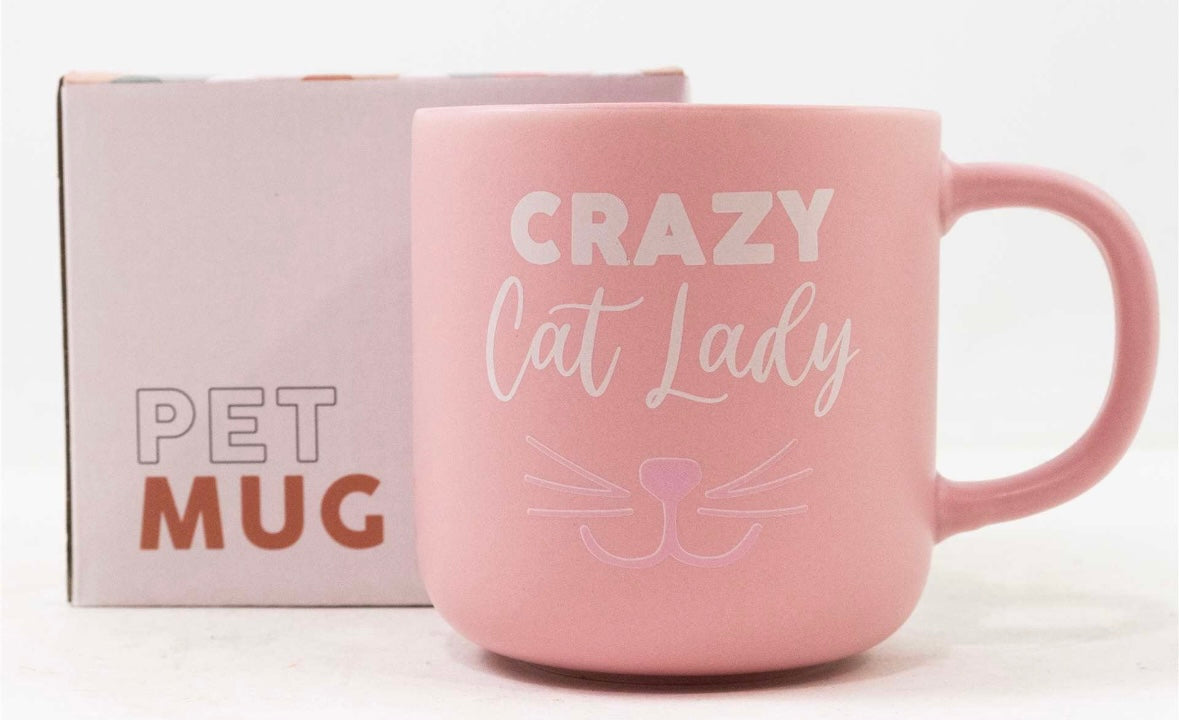 Pink Crazy Cat Lady Mug