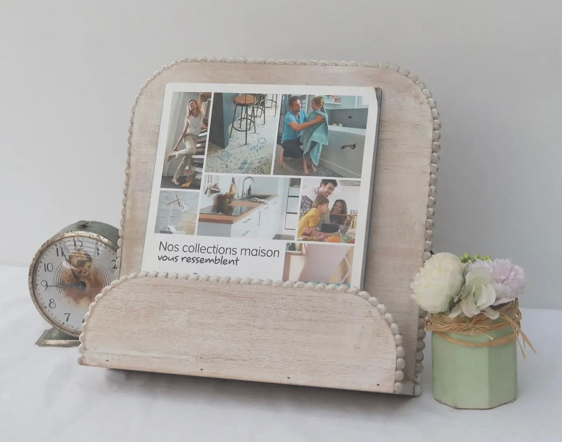 Cookbook Stand with Beaded Edging