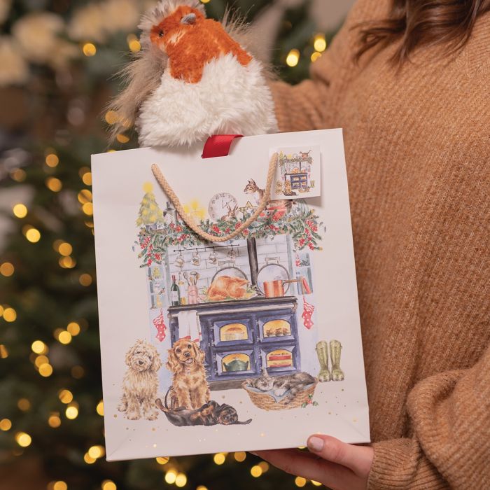 Country Christmas Large Gift Bag