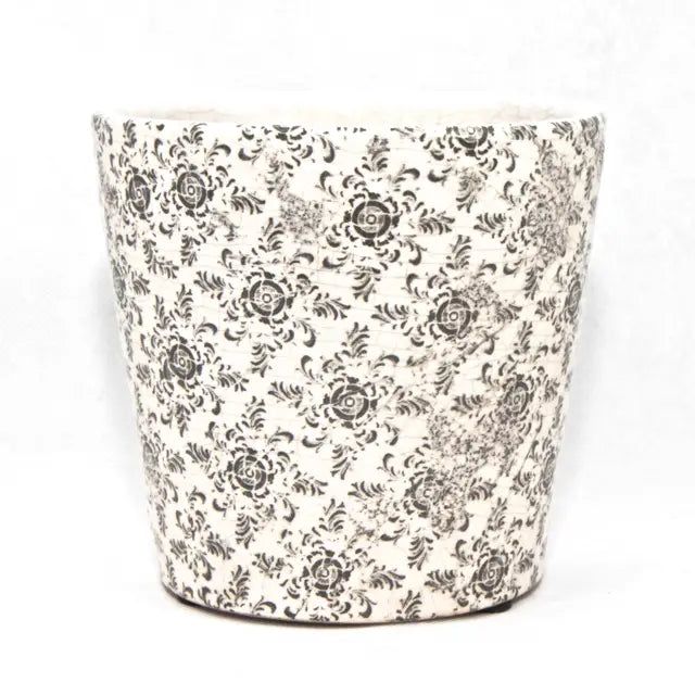 Floral Print Ceramic Planter Pot