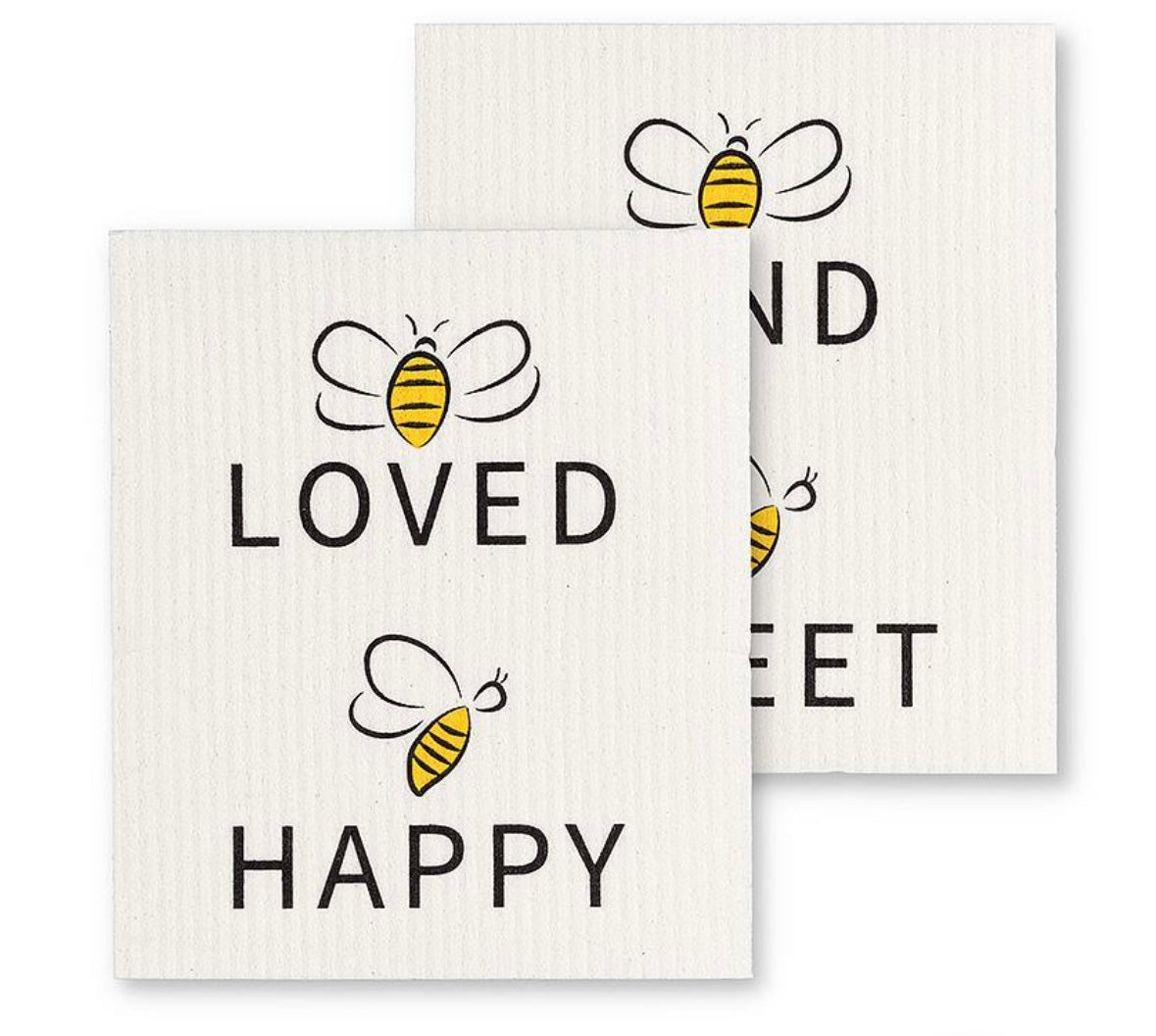 Bee Loved Dish Cloths - Set/2