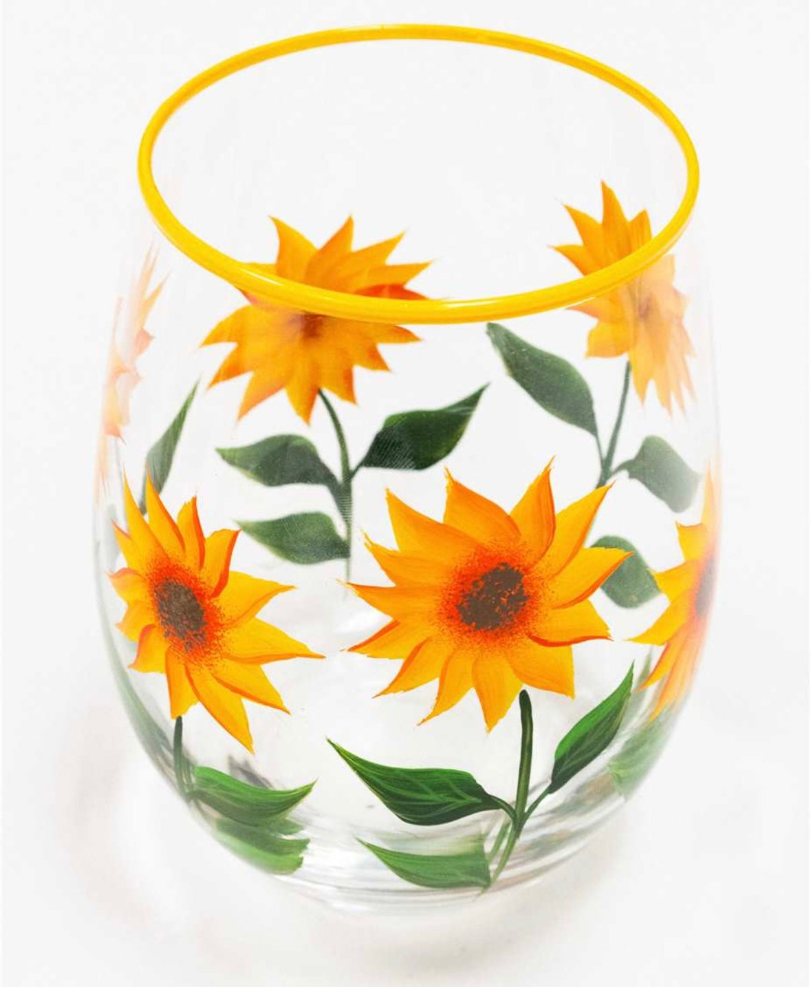Sunflower Stemless Wine Glass