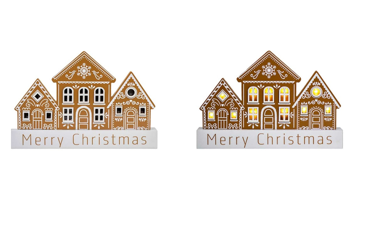 LED Gingerbread House Decor