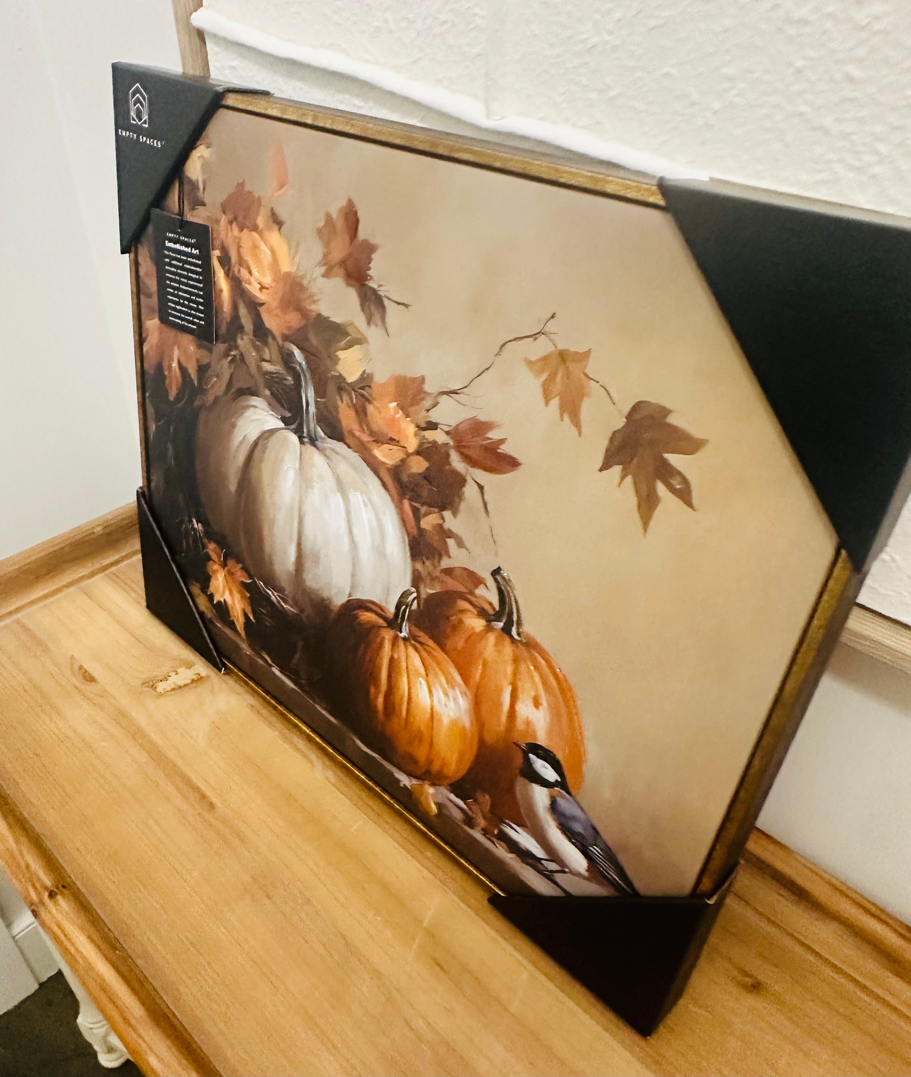 Framed Fall Pumpkins Canvas Print
