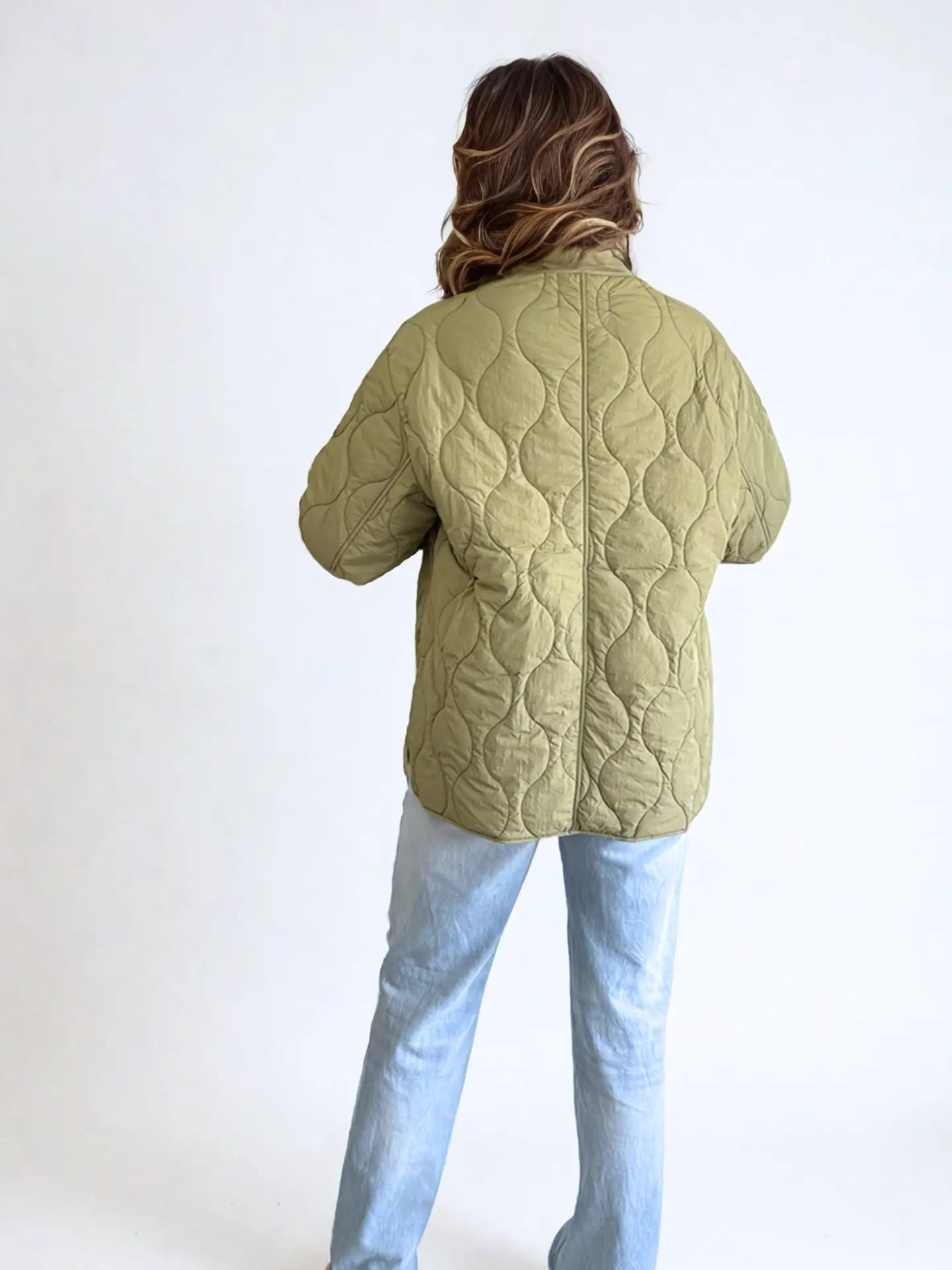 Ophelia Light Quilted Coat - Olive