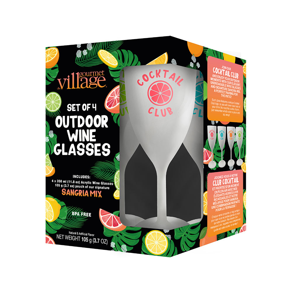 Sangria Outdoor Wine Glasses (Set of 4)