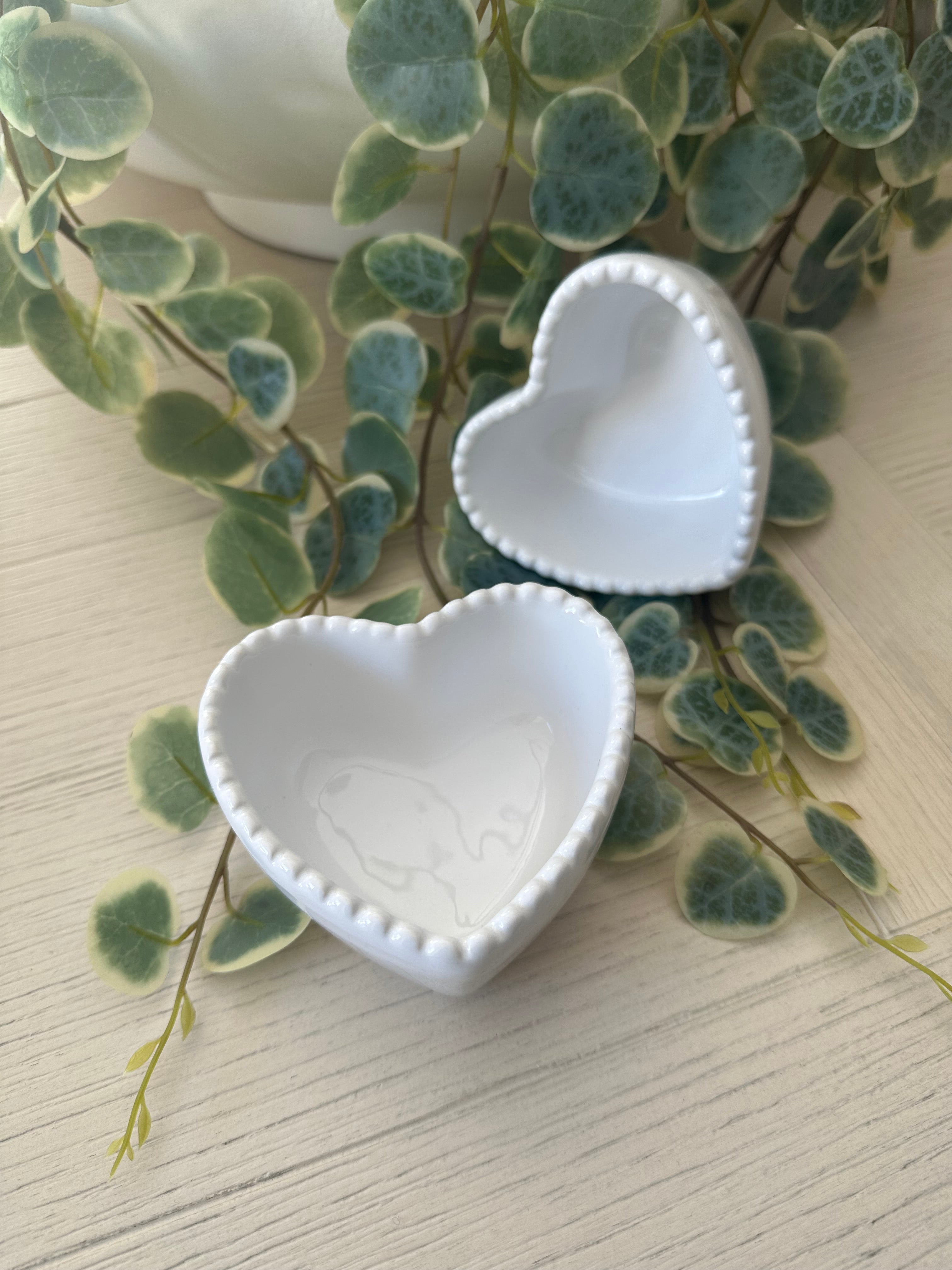 Mini White Heart Ramekin