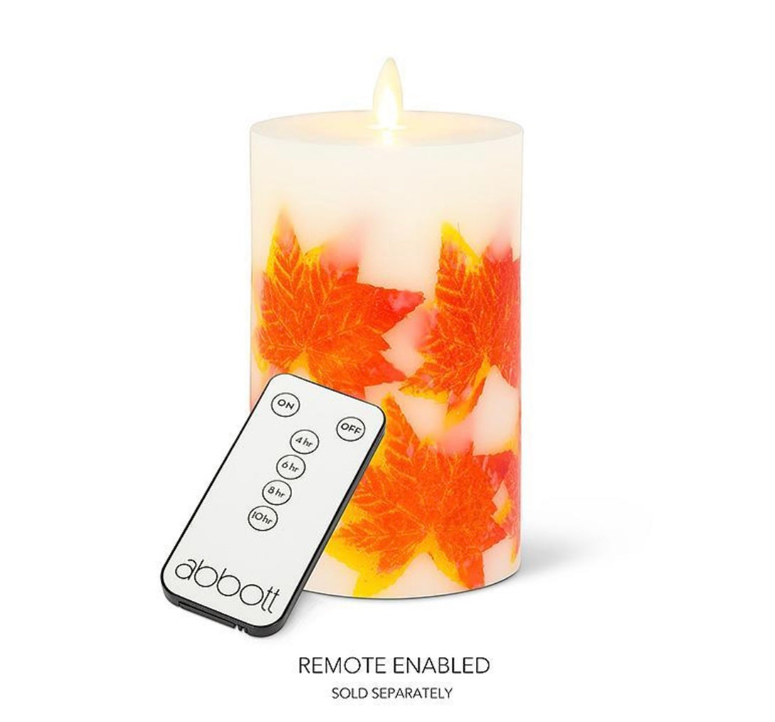 Reallite Medium Maple Leaf Candle
