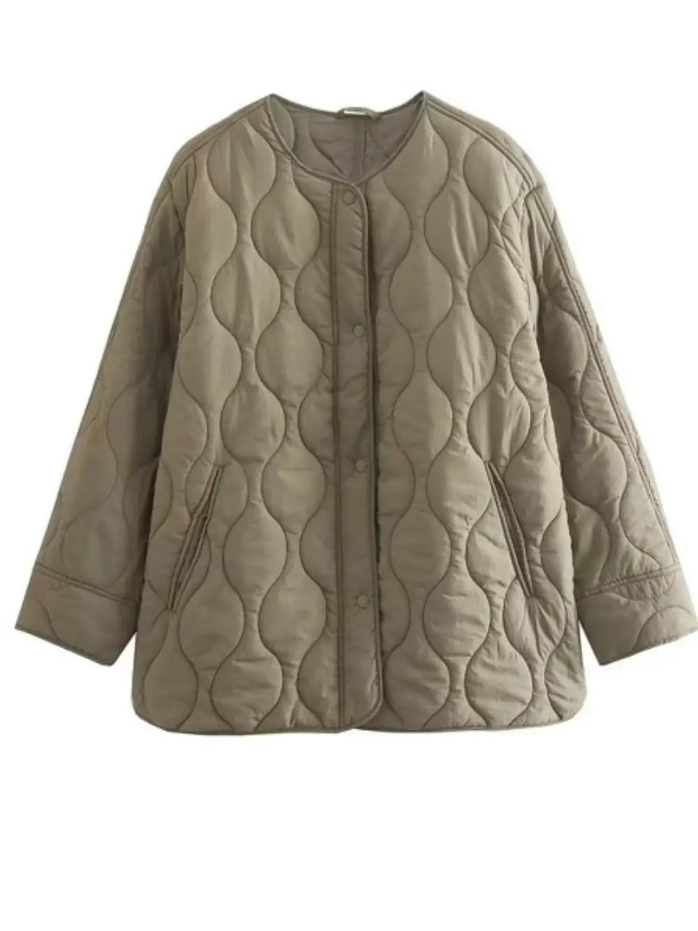 Ophelia Light Quilted Coat - Olive
