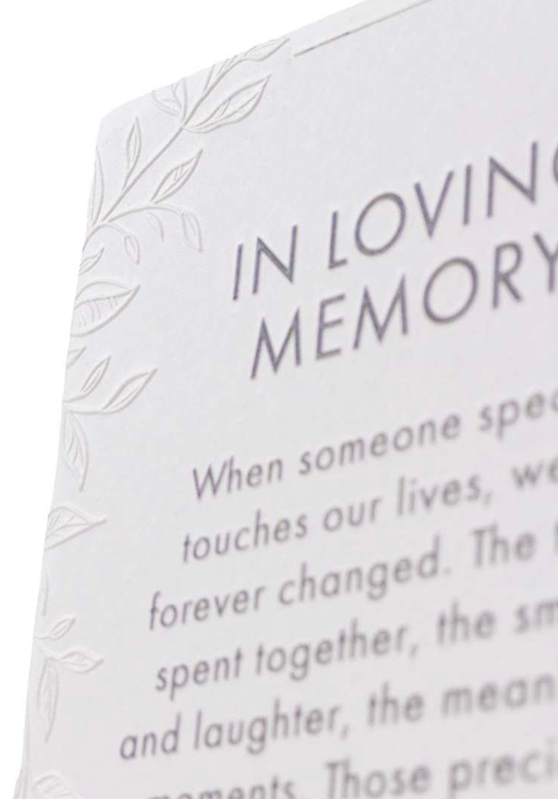 In Loving Memory - Precious Quote Sign